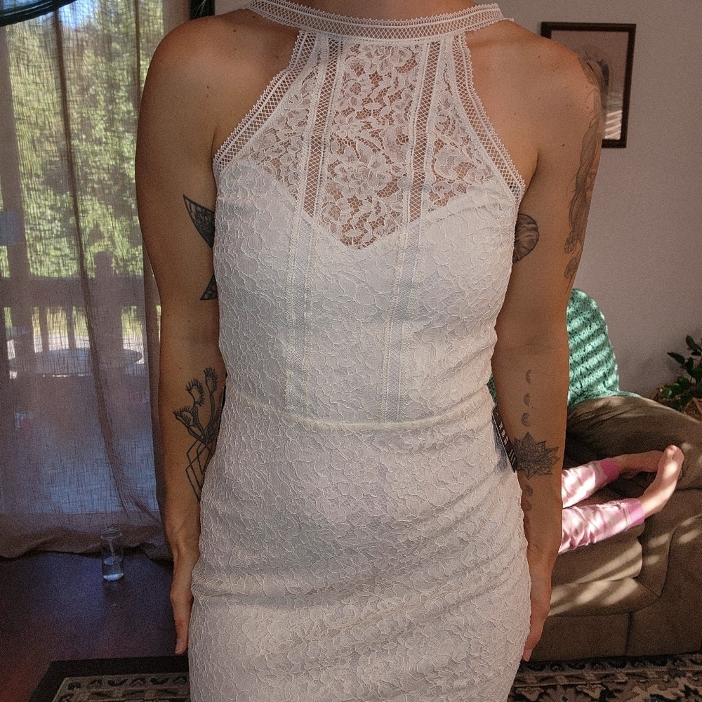 Express Lace Bodycon Sleeveless Dress Size 10 - Picture 5 of 8